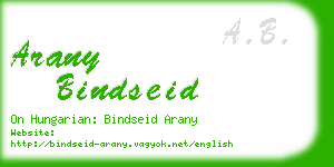 arany bindseid business card